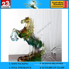 3-8mm Clear Bamboo Patterned Glass with AS/NZS2208: 1996